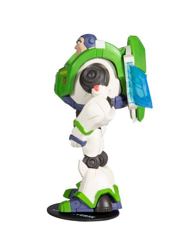 "7-inch McFarlane Disney Mirrorverse Buzz Lightyear action figure with detailed space ranger suit and accessories."