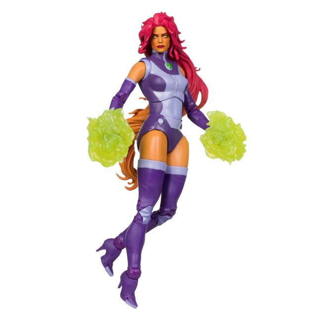 "7-inch mcfarlane dc multiverse starfire dc rebirth action figure with orange skin, red hair, and green eyes. "