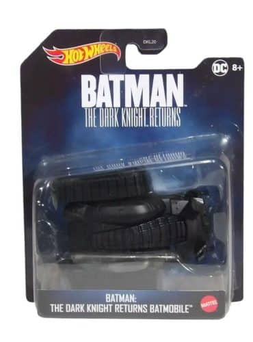 "1:50 scale Hot Wheels Batman: The Dark Knight Returns Batmobile Bat Tank model with detailed design."