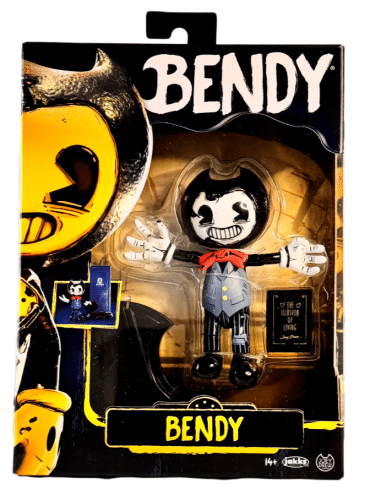 "5-inch Jakks Bendy and the Ink Machine action figure with a book accessory from Wave 2 2024 series."