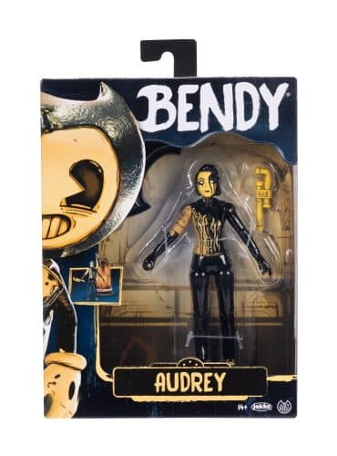 "5-inch Bendy & The Ink Machine Audrey action figure holding a Gent Pipe, by Jakks Pacific 2024."