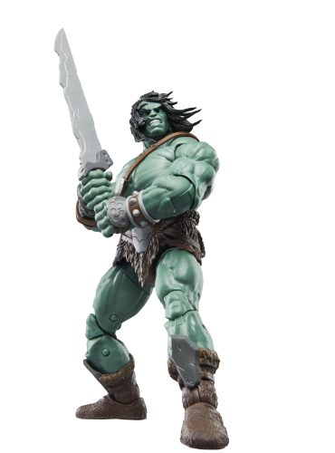 "6-inch Marvel Legends Skaar, Son of Hulk action figure, with detailed armor, alternate head, hands, and weapon."