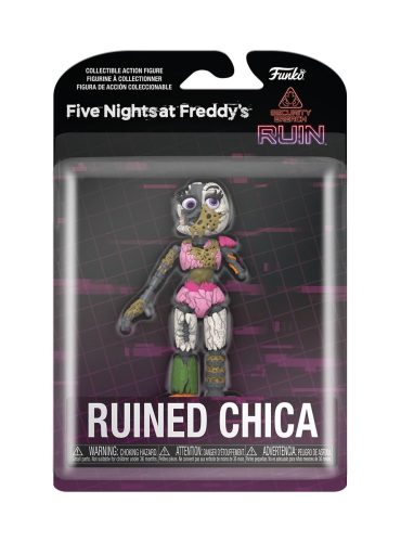 "Funko FNAF Security Breach Ruin Chica action figure, a 5-inch tall vinyl collectible with multiple points of articulation."