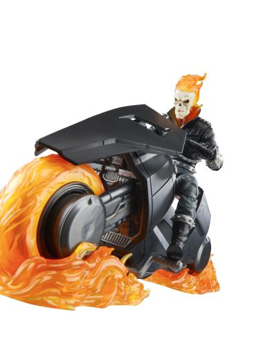 "6-inch Marvel Legends Ghost Rider Danny Ketch action figure with detailed Hell Cycle motorcycle and accessories."