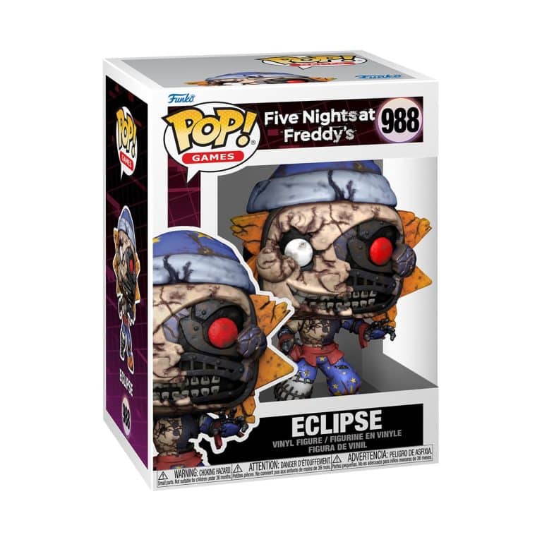 "Funko Pop! Games: Five Nights at Freddy's Security Breach Ruin - Eclipse #988 vinyl figure in window box display."