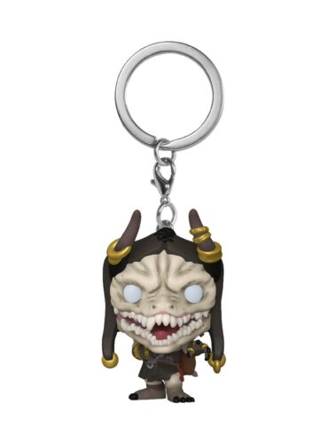 "Funko Pop! Keychain of a Treasure Goblin from Diablo IV, made of vinyl and approximately 4-inches long."