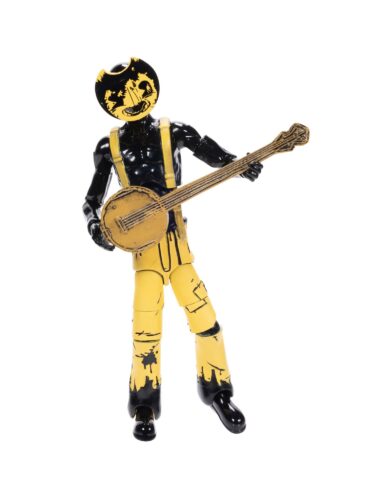 "5-inch Jakks Pacific action figure of Sammy Lawrence with Banjo from Bendy and the Ink Machine game."