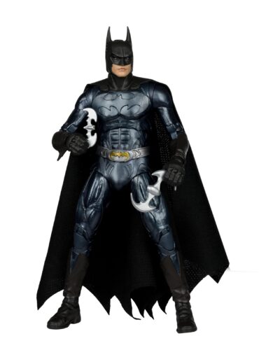 "7-inch McFarlane DC Multiverse Batman figure from Batman Forever, featuring detailed design, 22 points of articulation, and accessories."