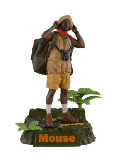 "6-inch McFarlane Movie Maniacs Franklin 'Mouse' Finbar action figure from Jumanji with accessories and certificate."