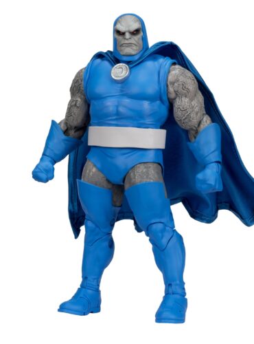 "McFarlane DC Multiverse Darkseid Mega Figure, highly detailed and articulated, with Omega Effect detail."