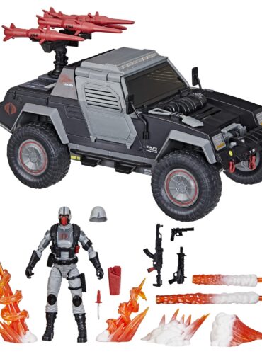 "G.I. Joe Classified Series Cobra Night Attack 4-WD Stinger vehicle with highly detailed driver figure."