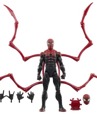 "Marvel Legends Superior Spider-Man 6-inch action figure with 11 accessories, commemorating Marvel's 85th anniversary."