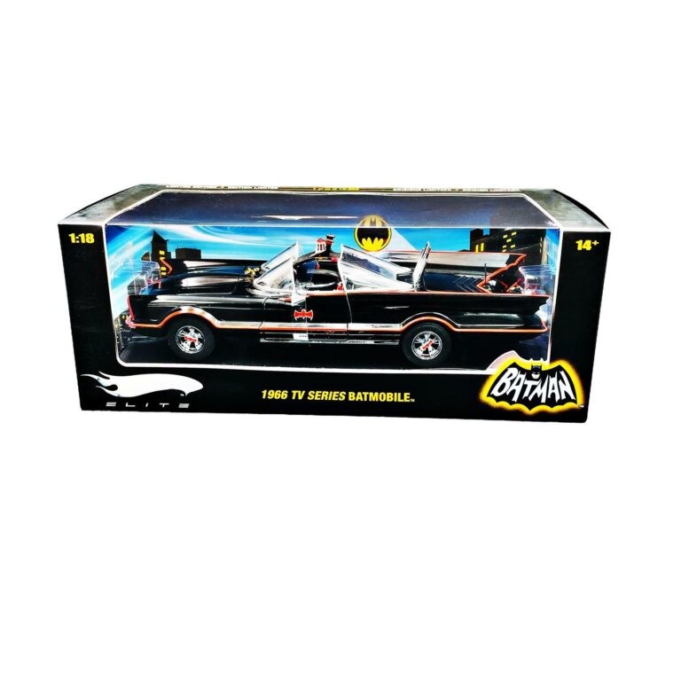 "Hot Wheels Elite 1966 Batman TV Series Batmobile, 1:18 scale diecast model, Limited Edition 2007"