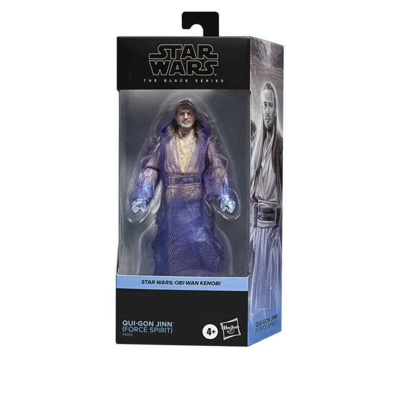 "6-inch Qui-Gon Jinn (Force Spirit) action figure from Star Wars The Black Series with premium detailing and articulation."