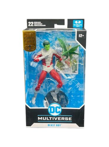 "7-inch McFarlane DC Multiverse Beast Boy action figure with detailed design and articulated joints."