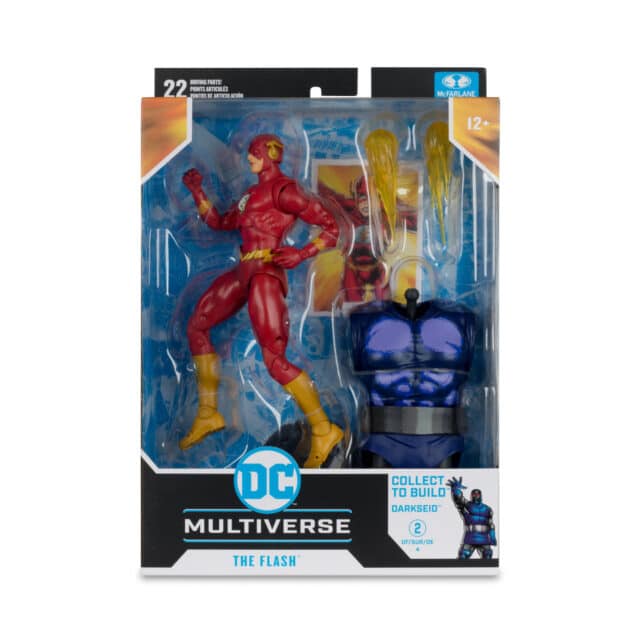 "7-inch McFarlane DC Multiverse The Flash action figure with ultra articulation and additional pieces to build Darkseid."