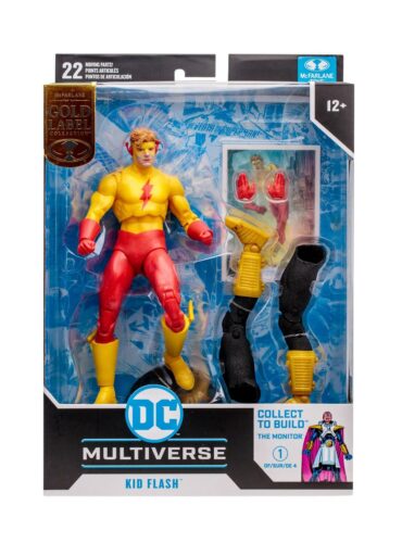 "7-inch McFarlane DC Multiverse Kid Flash action figure with detailed design and 22 points of articulation."