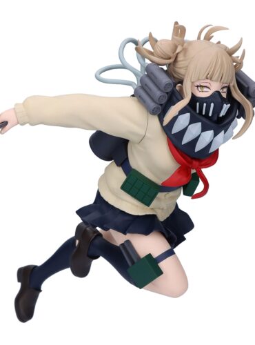 "Himiko Toga action figure from My Hero Academia's 'The Evil Villains Plus' series by Bandai Banpresto."