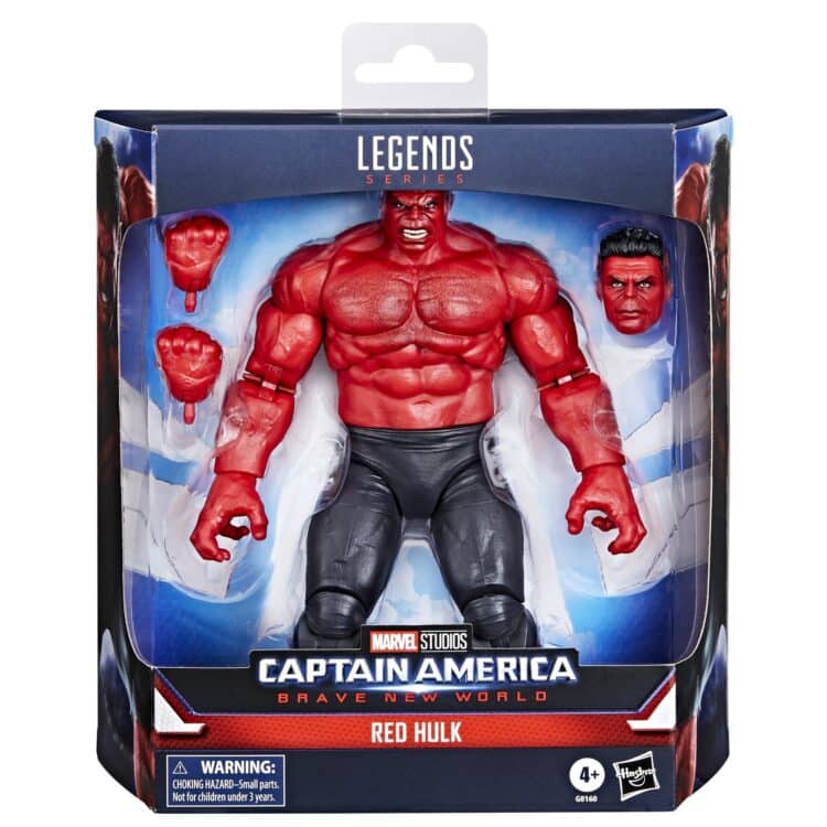 "6-inch Red Hulk action figure from Marvel Legends Series, inspired by Captain America: Brave New World."