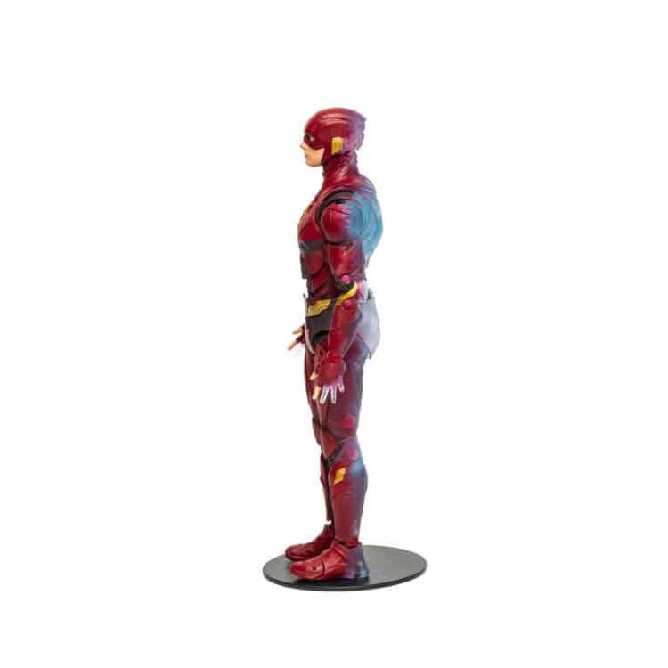 "7-inch McFarlane DC Multiverse Speed Force Flash figure with ultra articulation, half clear blue design, and additional accessories."