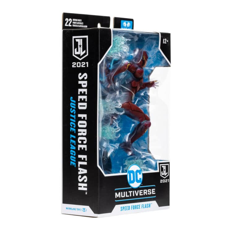 "McFarlane DC Multiverse Speed Force Flash action figure, 7in scale, with ultra articulation and speed force accessories."