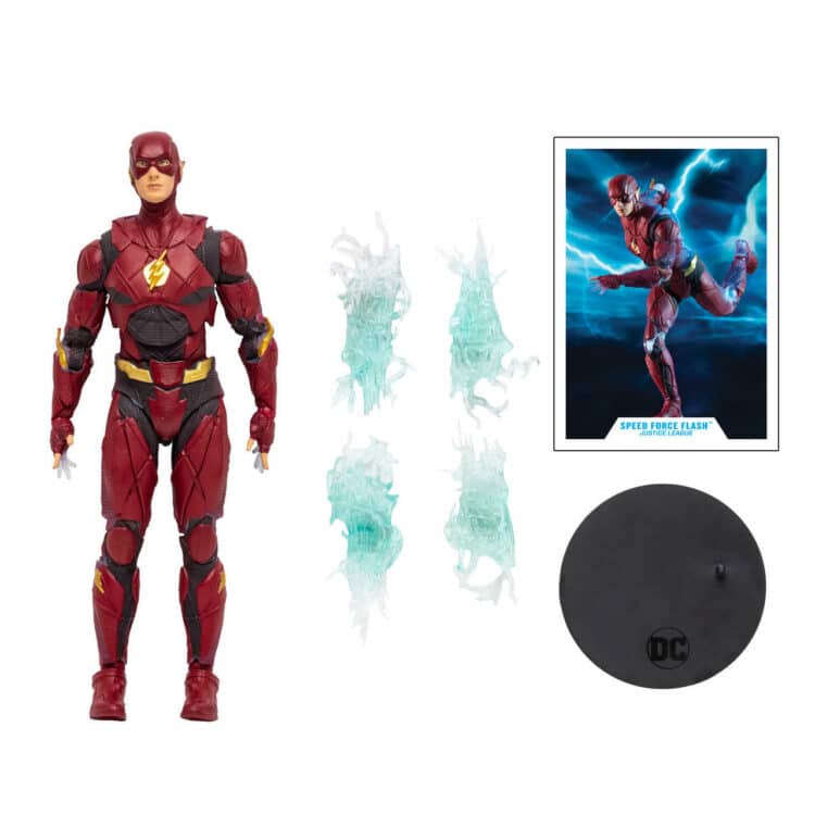 "McFarlane DC Multiverse Speed Force Flash action figure with articulating parts and added accessories."