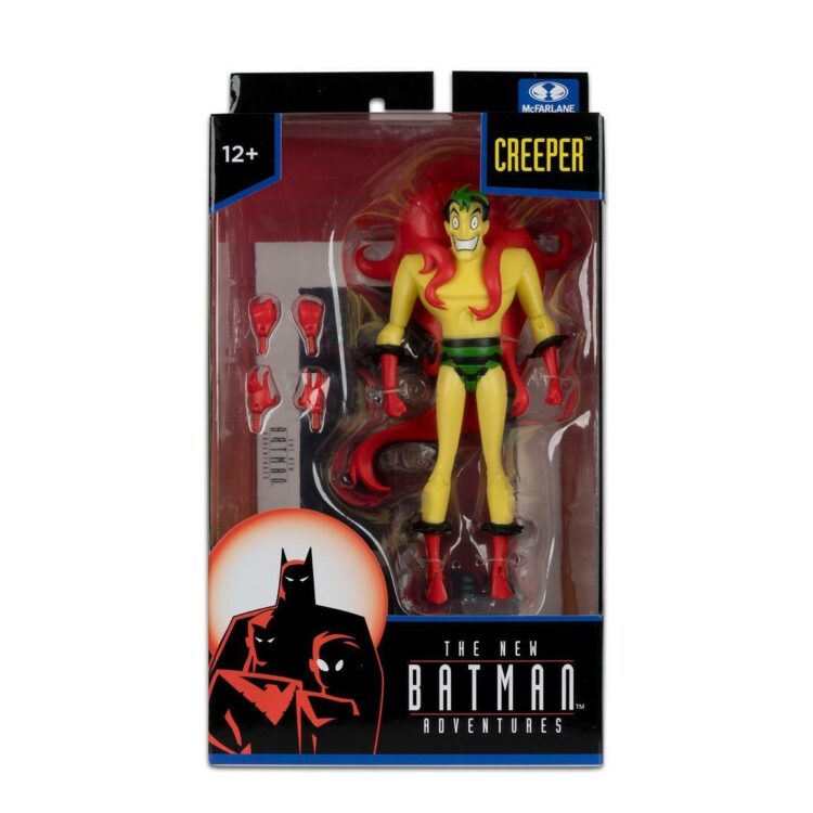 "6-inch McFarlane DC Multiverse Creeper action figure from The New Batman Adventures with accessories."